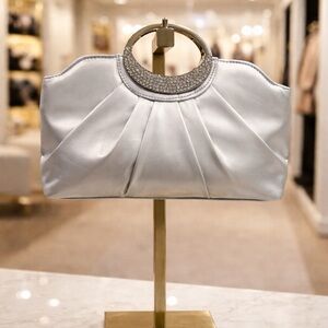Elegant Silver Women's Clutch NWOT